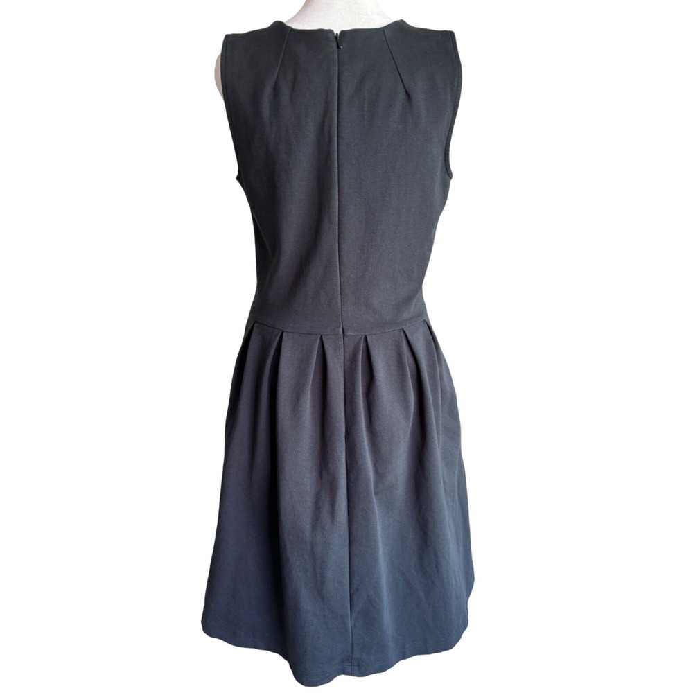 Hanna Anderson Dress Size 8 Fit and Flare Black Stretch heavy - Picture 6 of 9